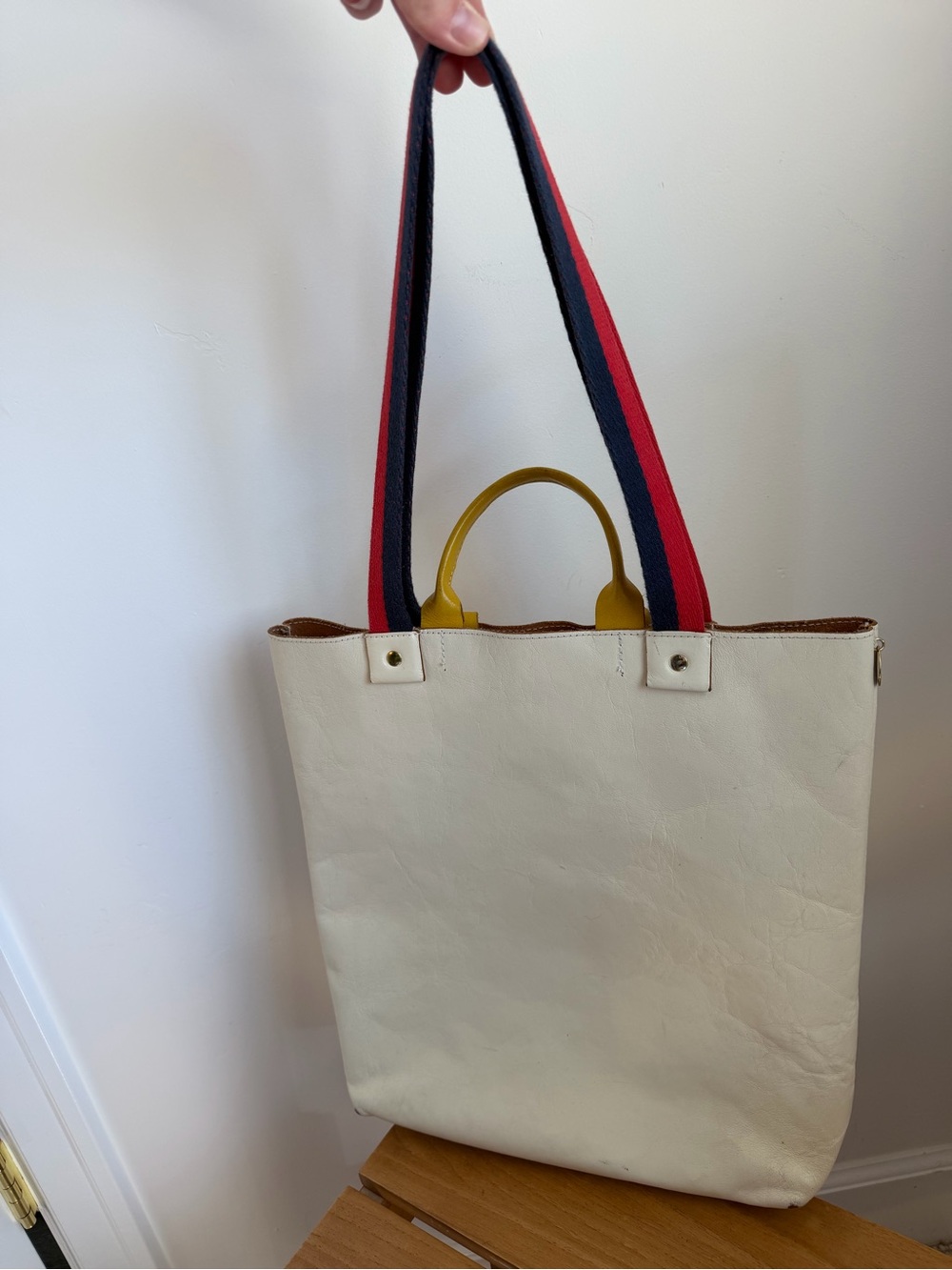 Cream Clare V. Tote Bag